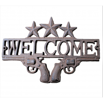 56614- CAST IRON WELCOME WALL DECOR